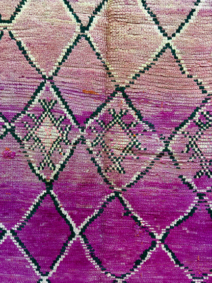 Vintage Handwoven Moroccan Boujaad Berber Rug