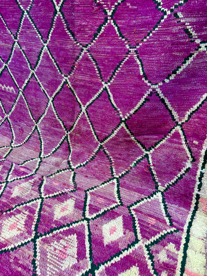 Vintage Handwoven Moroccan Boujaad Berber Rug