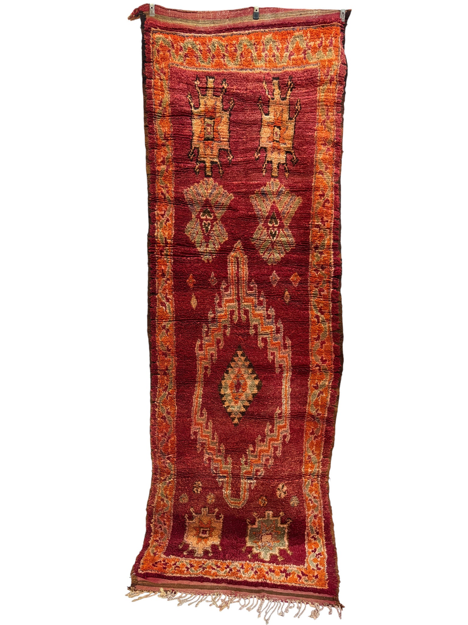 Vintage Moroccan Taznakht Runner Rug