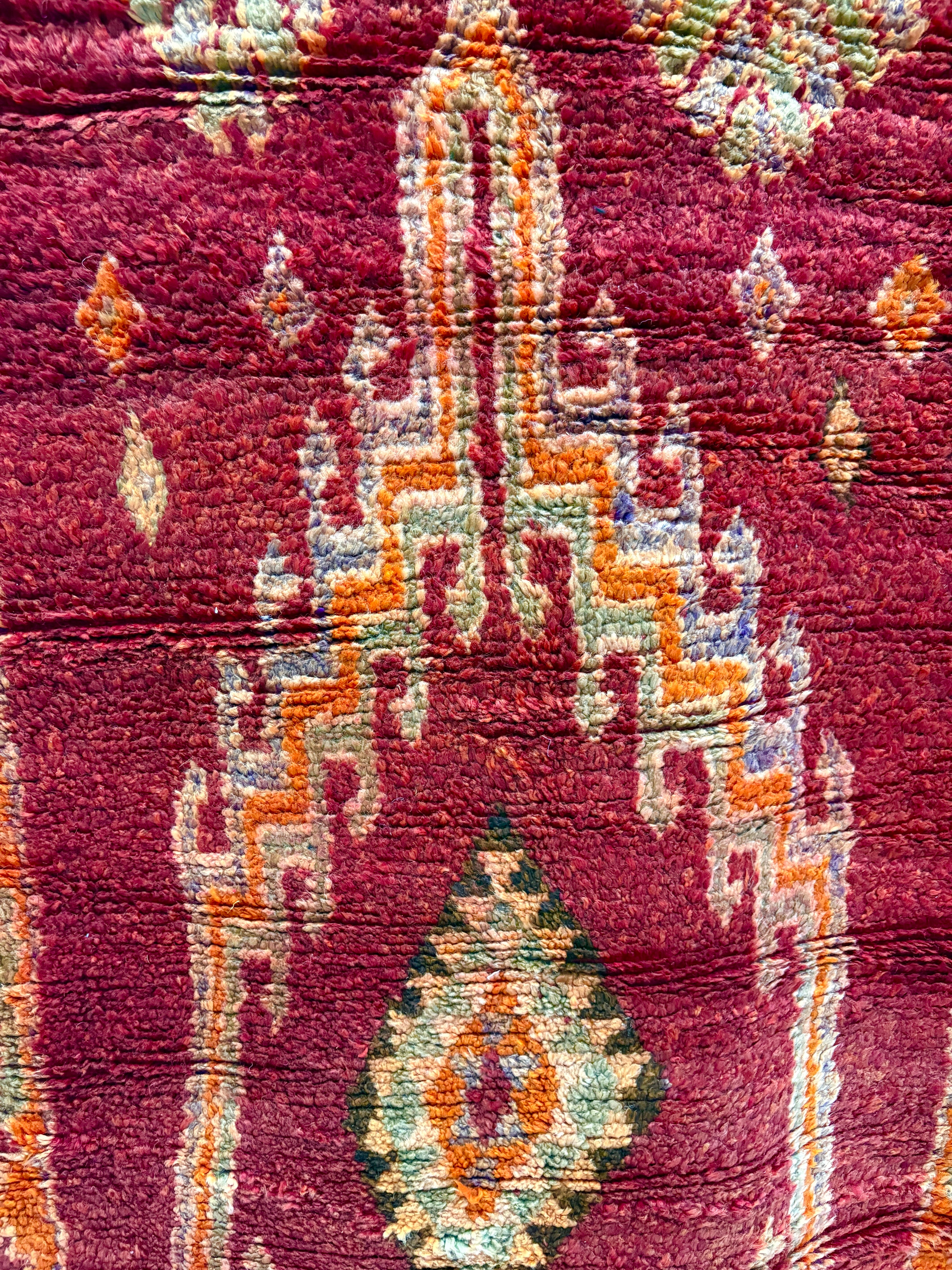 Vintage Moroccan Taznakht Runner Rug