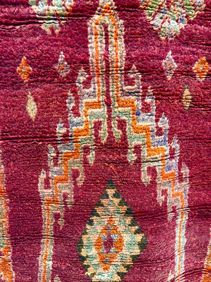 Vintage Moroccan Taznakht Runner Rug