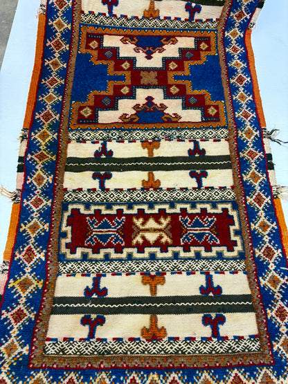 Moroccan Glaoui Runner Tribal Handwoven Wool