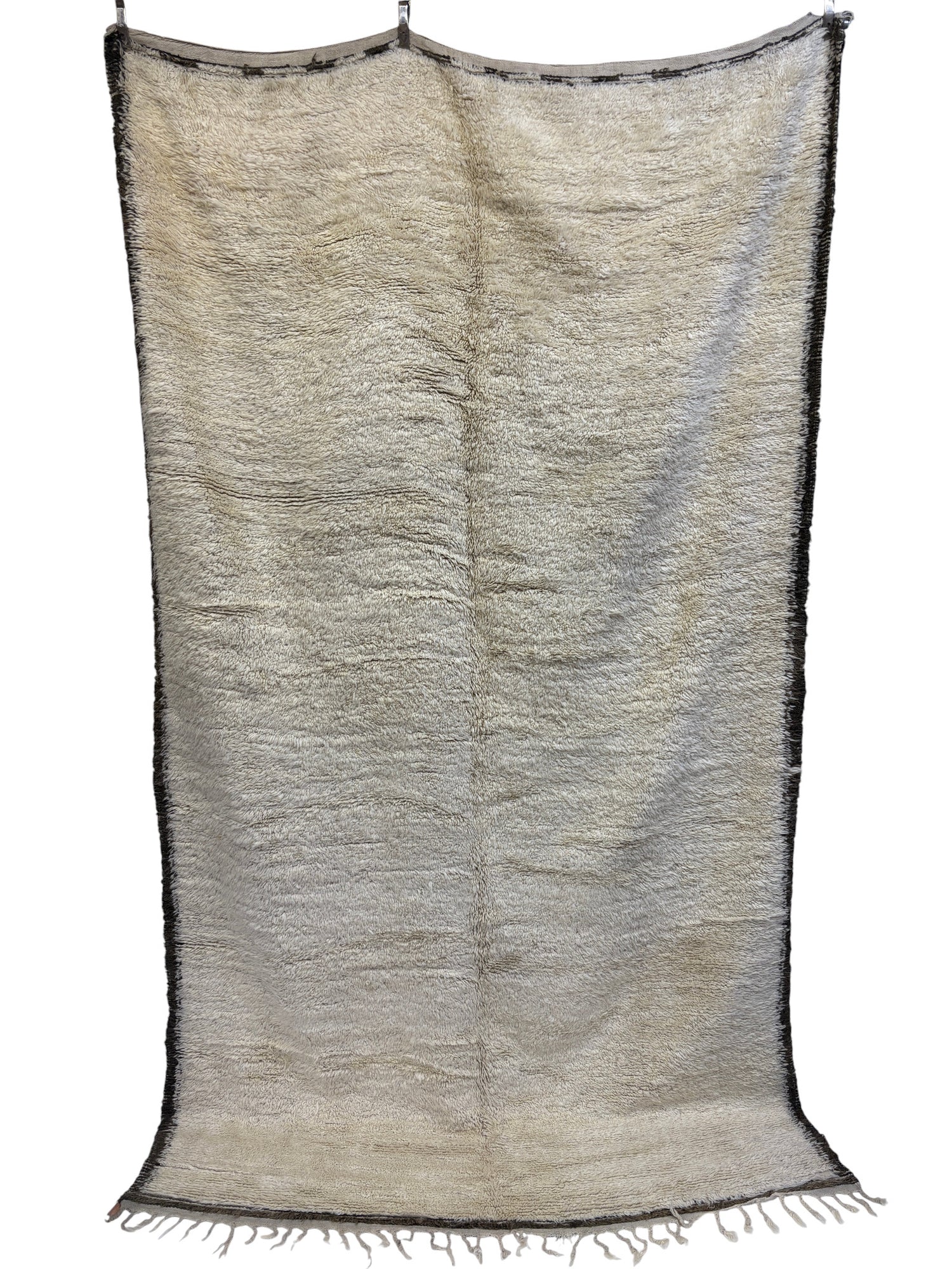 Moroccan Beni Ourain Ivory Handwoven Wool Rug