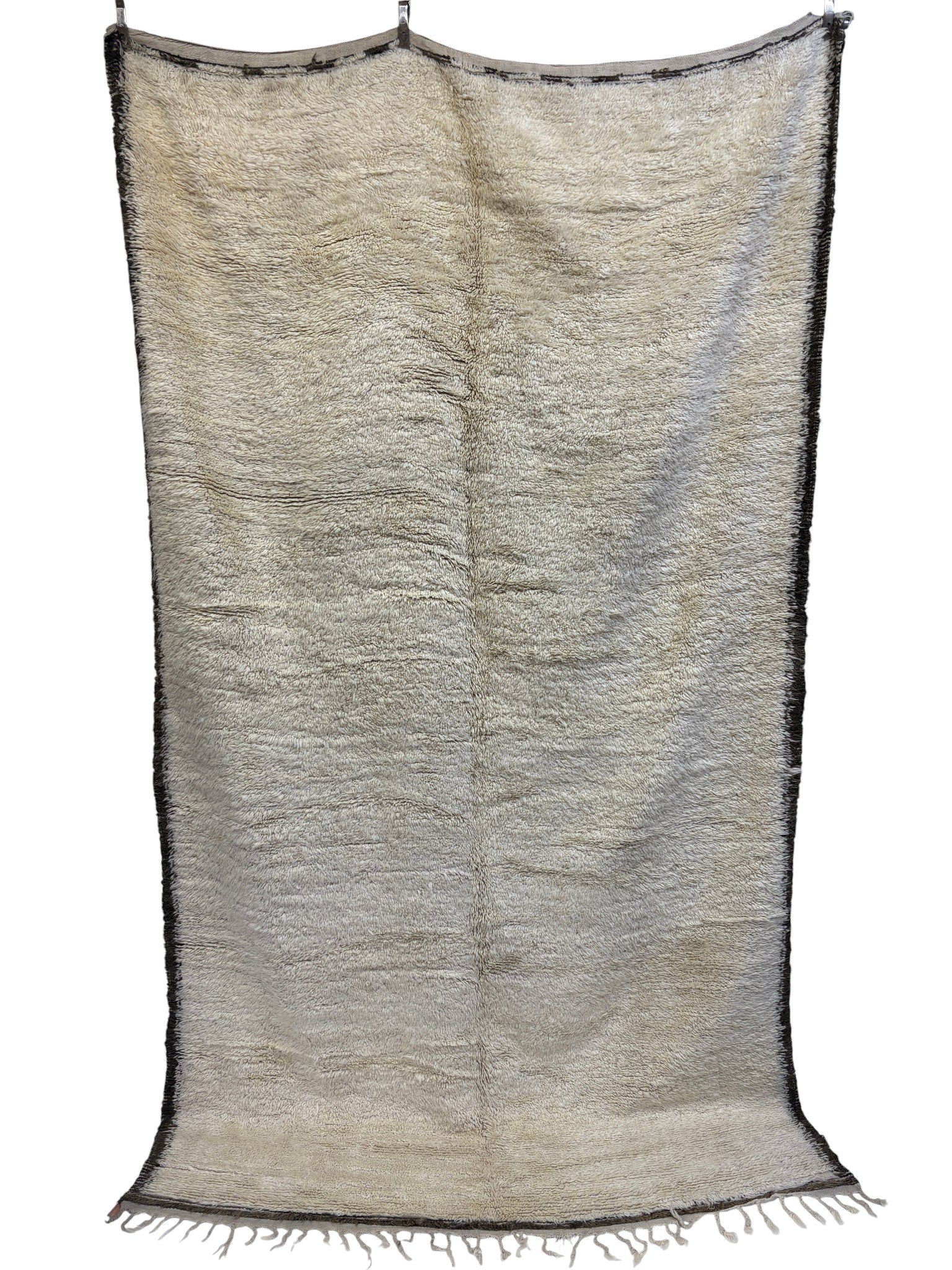 Moroccan Beni Ourain Ivory Handwoven Wool Rug