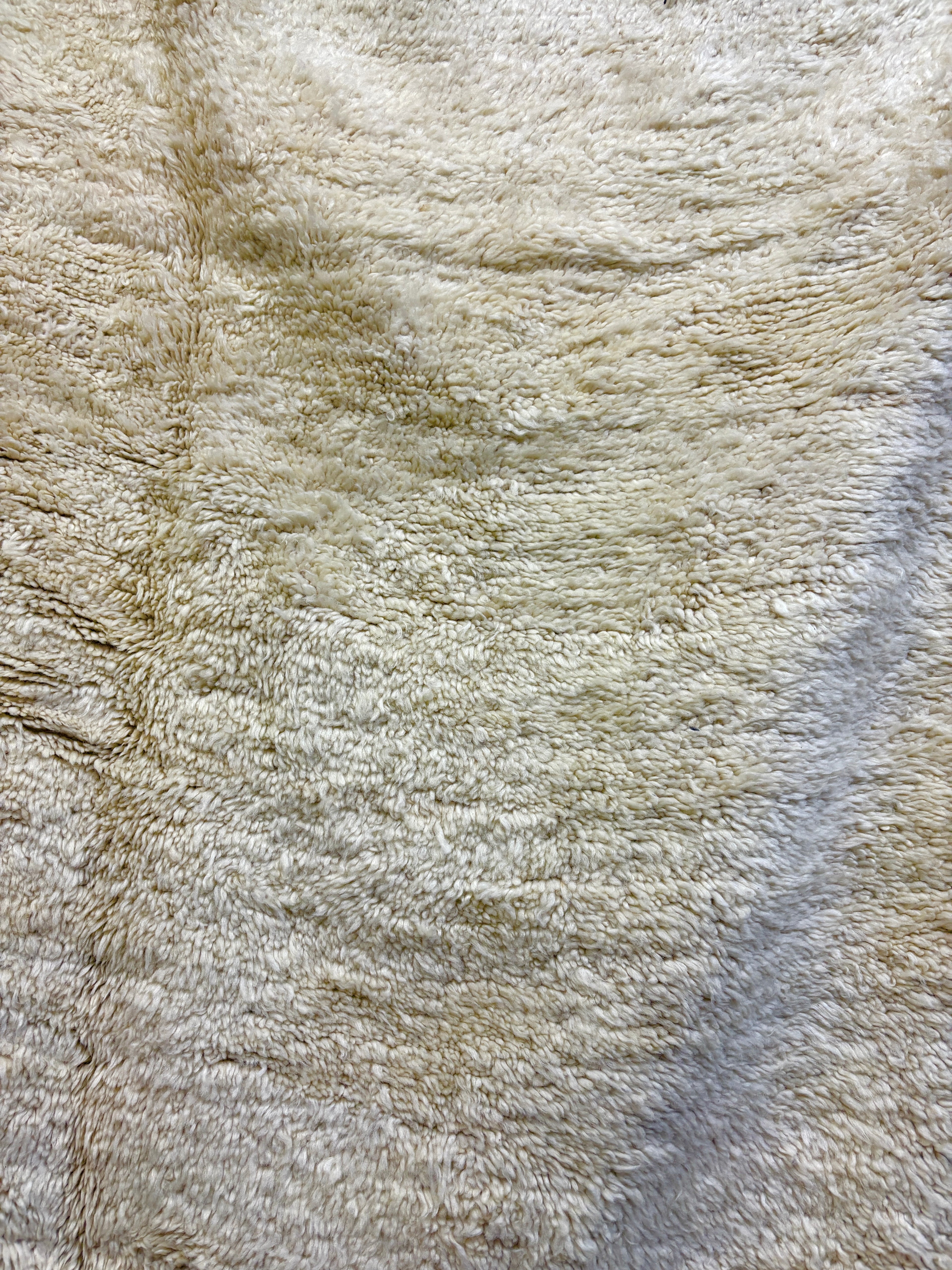 Moroccan Beni Ourain Ivory Handwoven Wool Rug