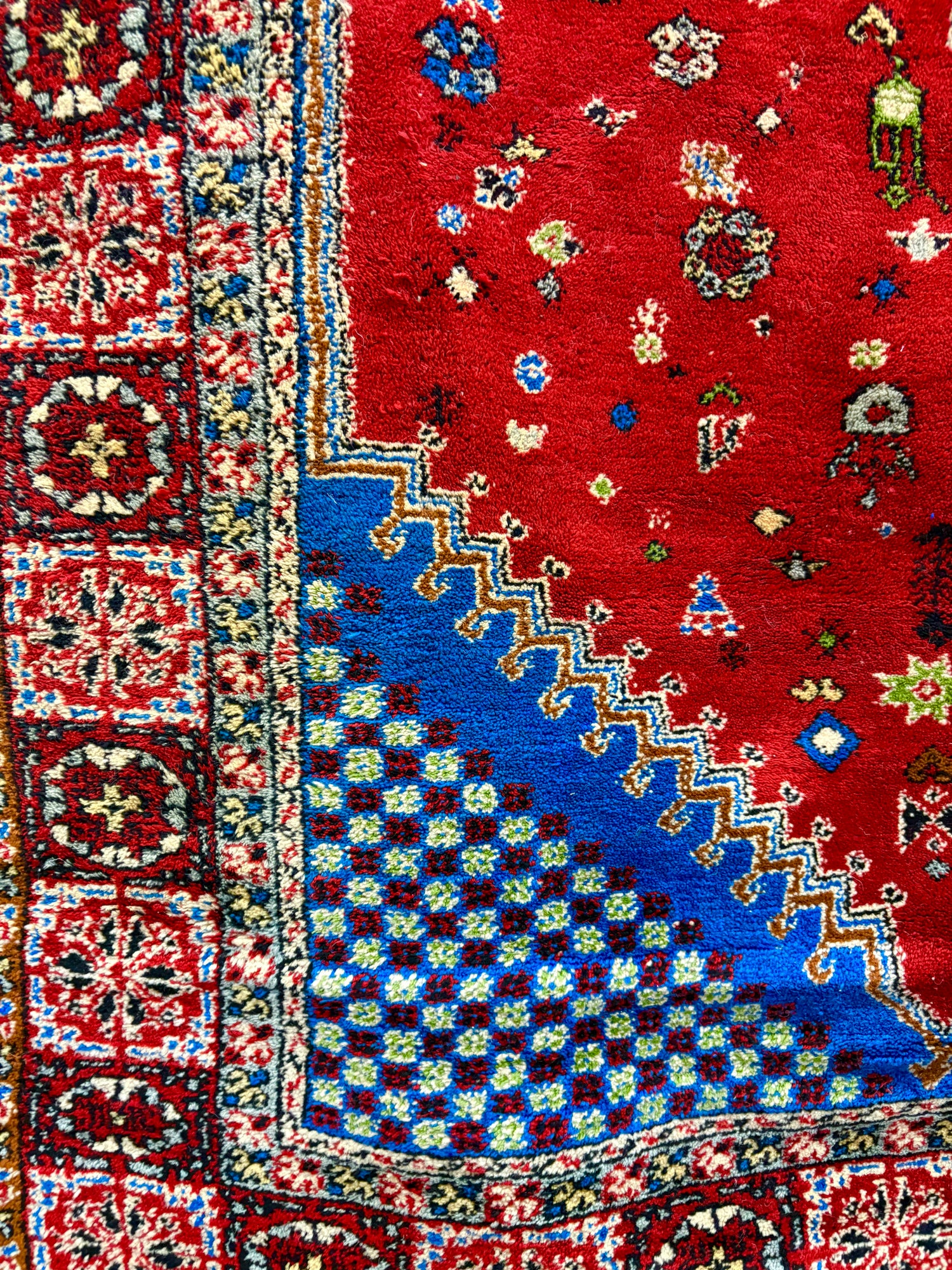 Vintage Moroccan Medallion Handwoven Wool Rug