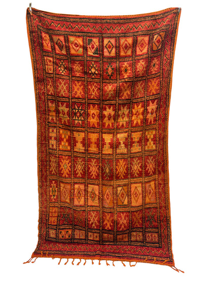 Vintage Boujaad Rug with Tribal Glyph Field