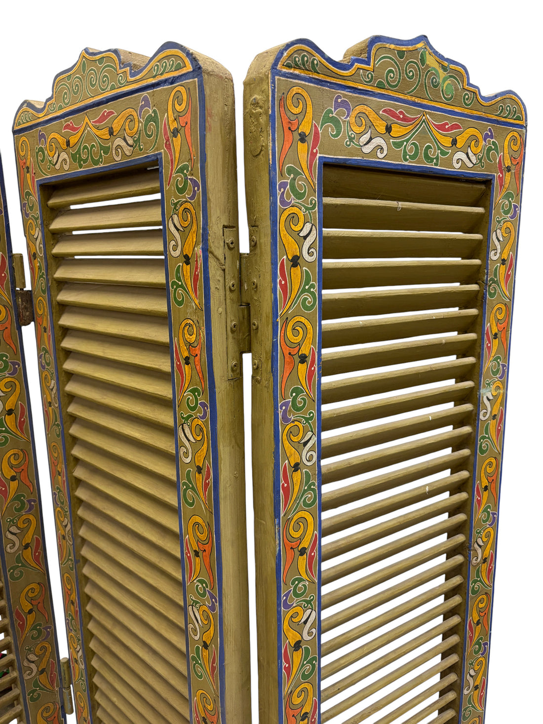 Hand Painted Cedar Screen Divider