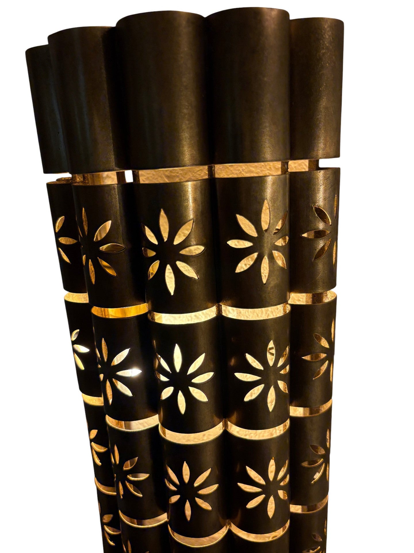 Artisanal Brass Curved Sconce Light Fixture