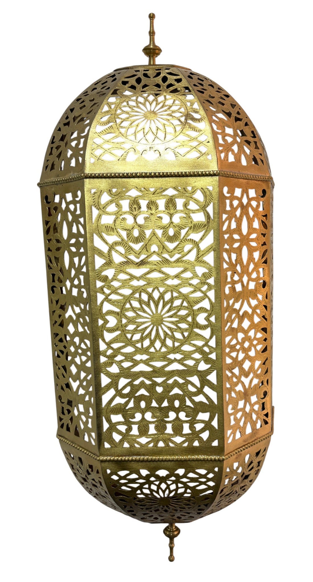 Oblong Moroccan Brass Sconce