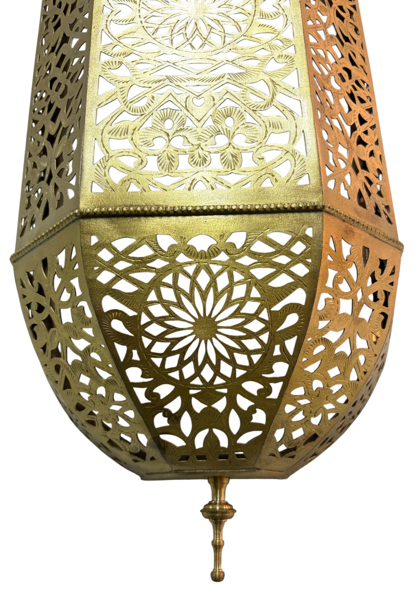 Oblong Moroccan Brass Sconce