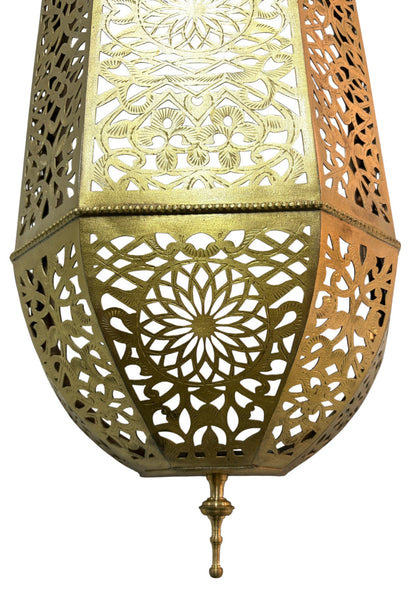 Oblong Moroccan Brass Sconce