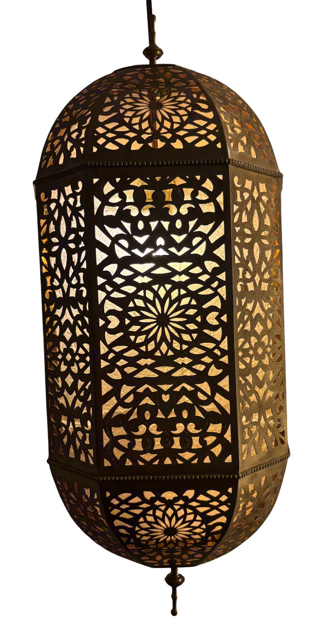 Oblong Moroccan Brass Sconce