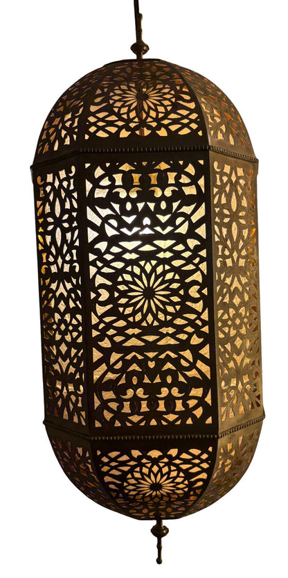 Oblong Moroccan Brass Sconce