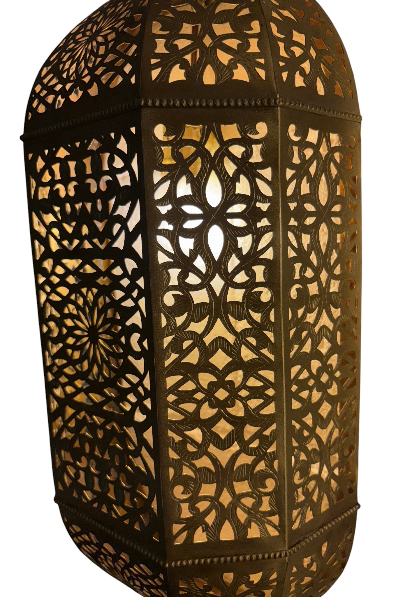 Oblong Moroccan Brass Sconce