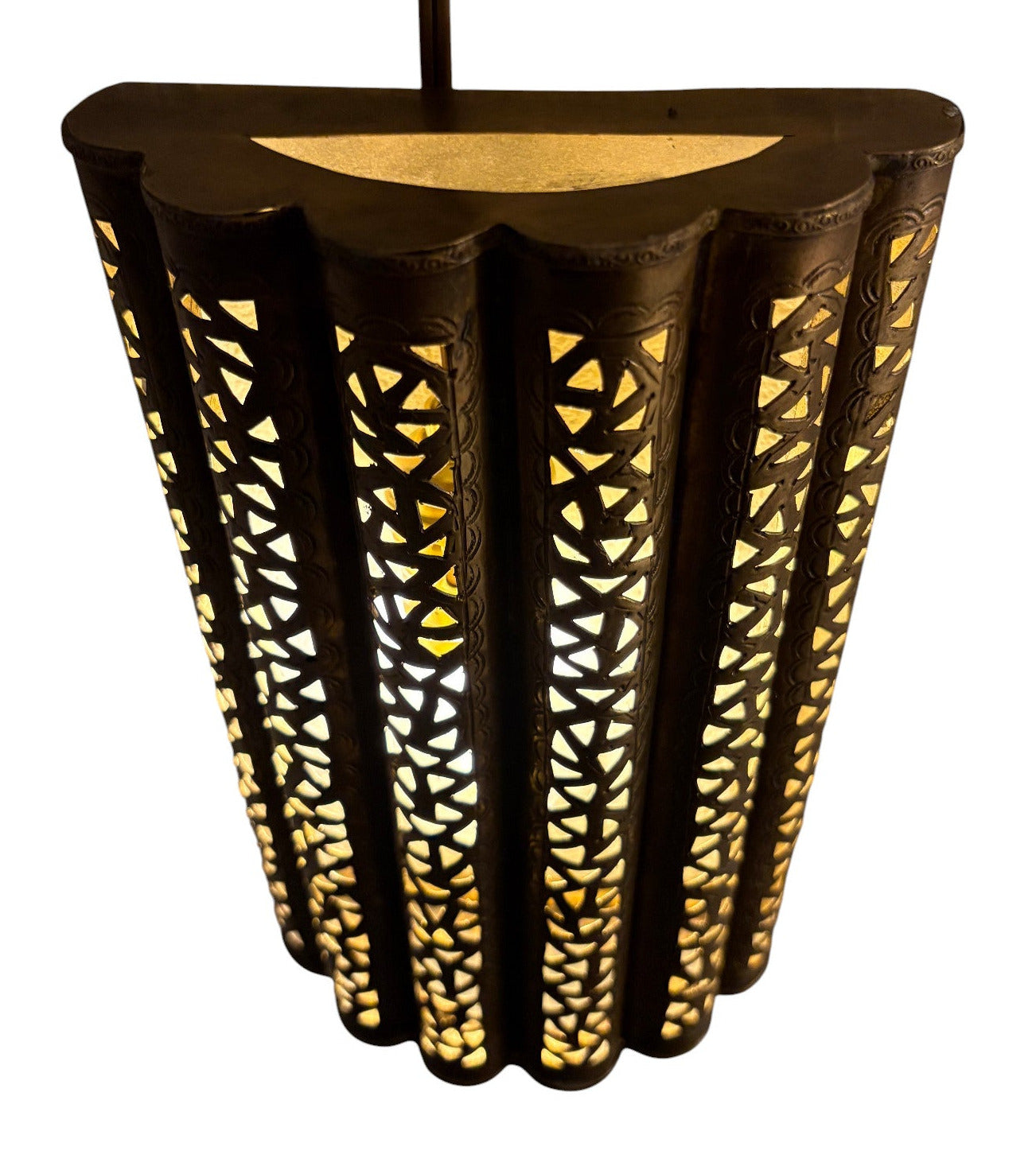 Curved Moorish Brass Sconce