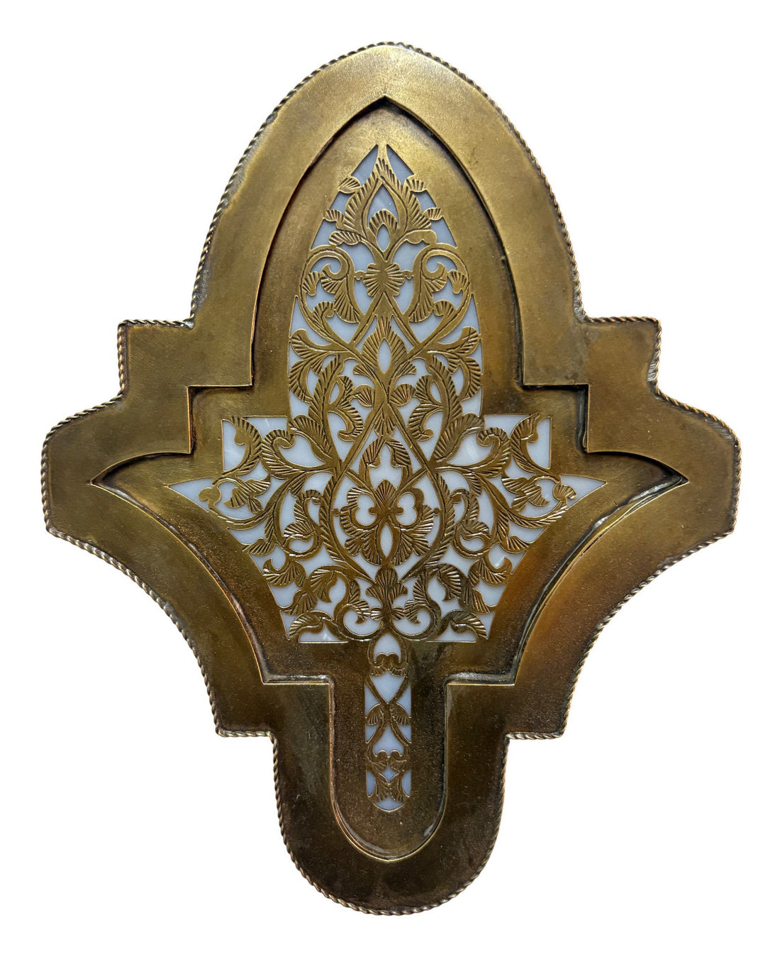 Fleur De Lis Brass Sconce