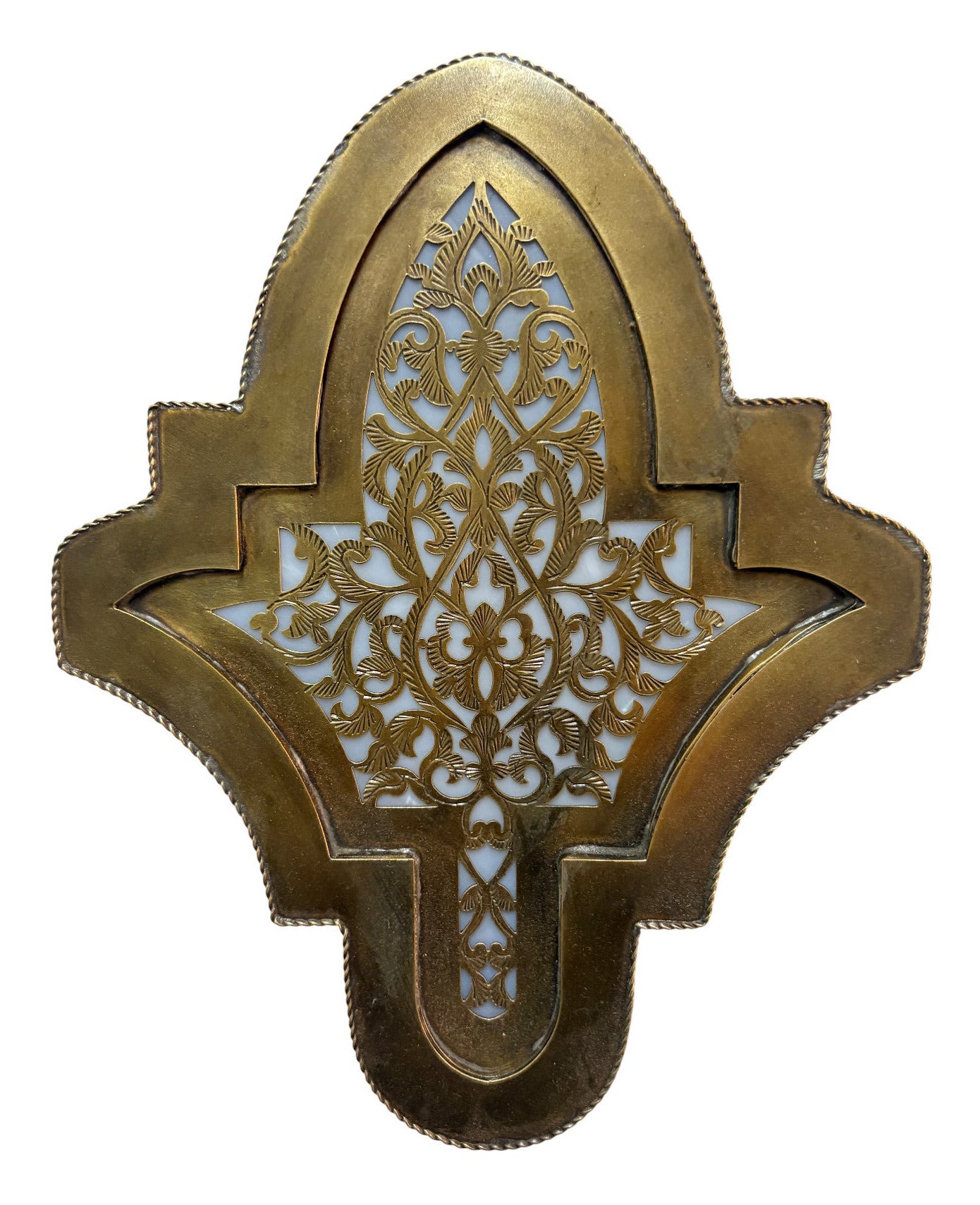 Fleur De Lis Brass Sconce