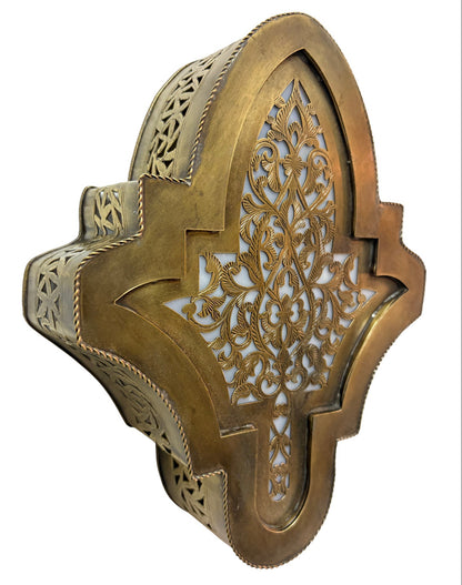 Fleur De Lis Brass Sconce