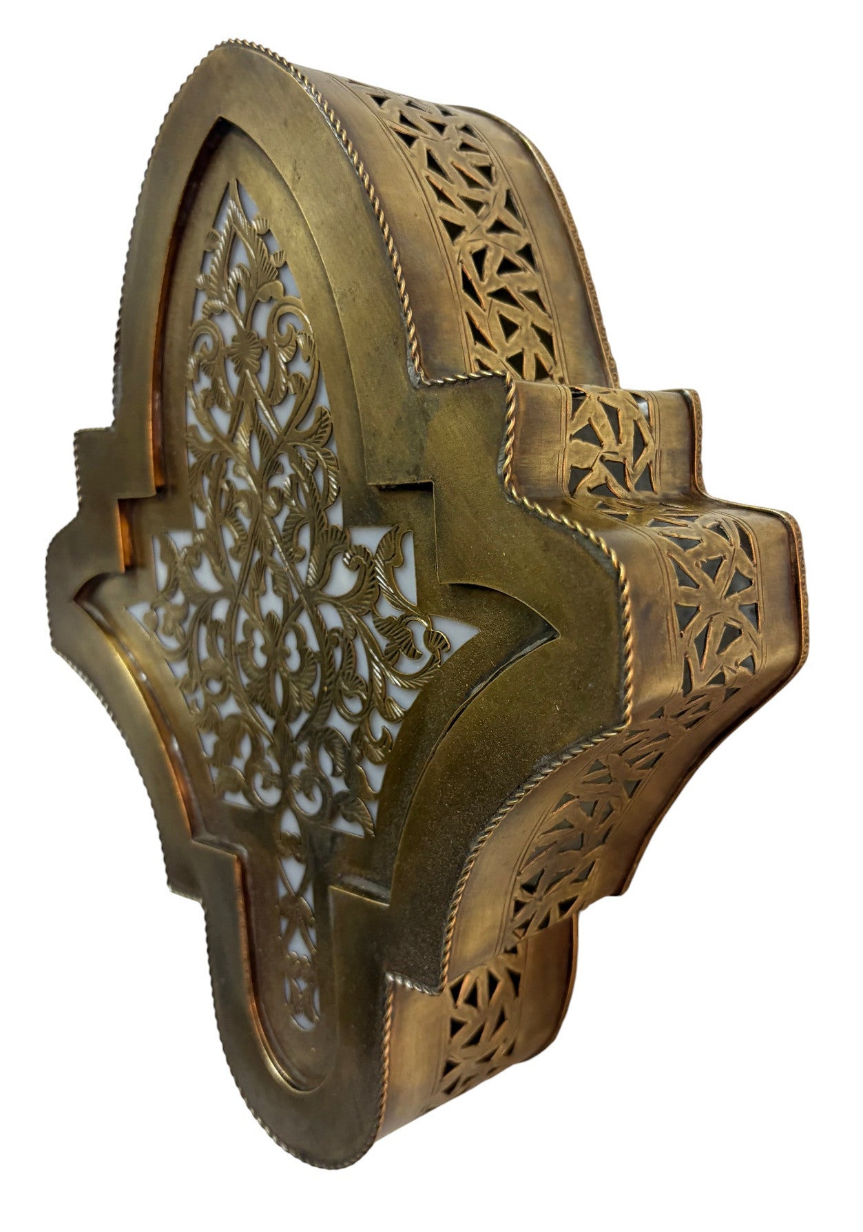 Fleur De Lis Brass Sconce
