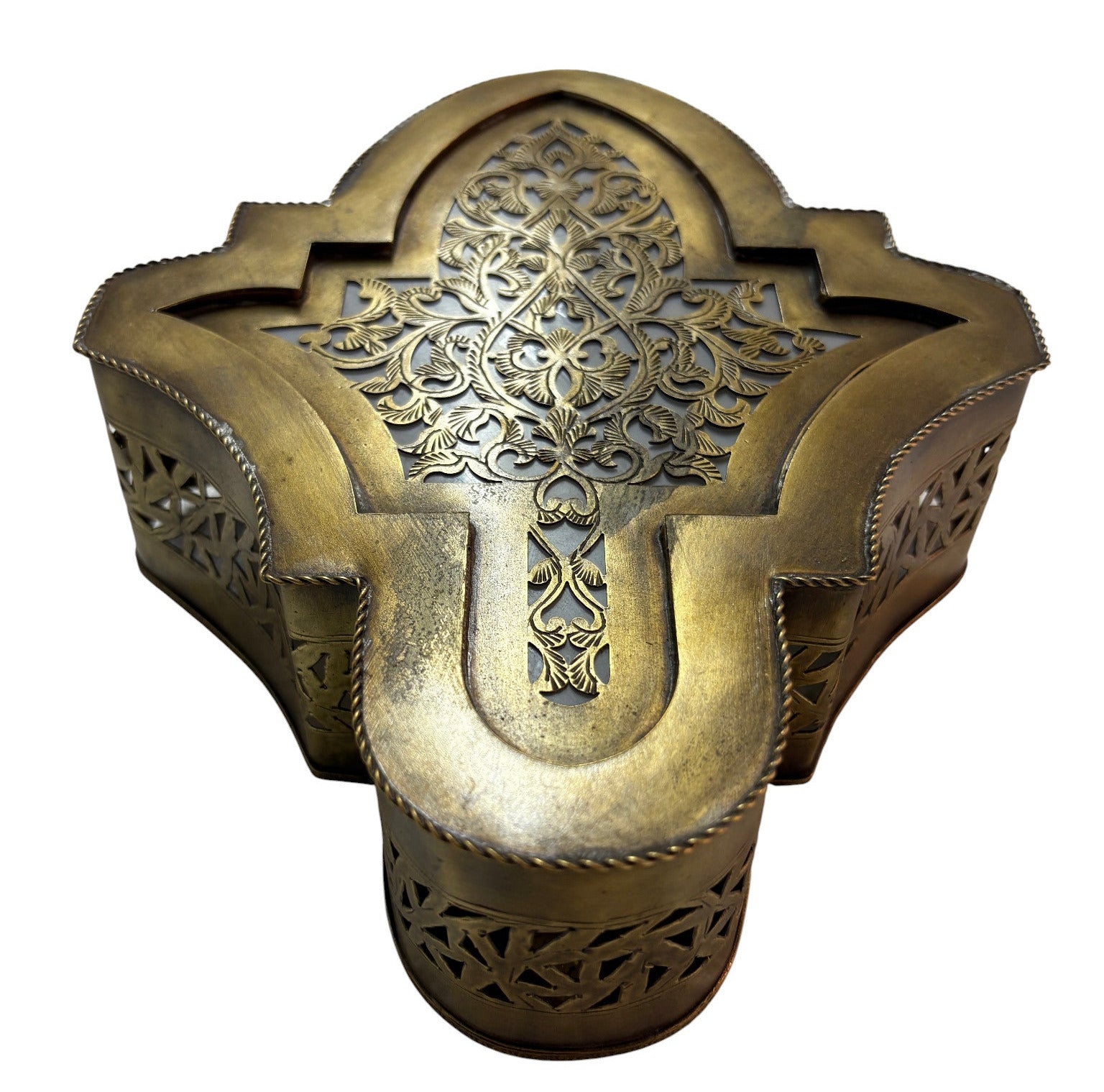 Fleur De Lis Brass Sconce