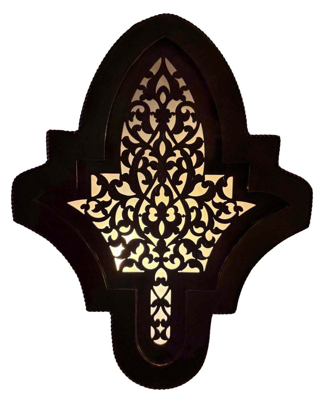 Fleur De Lis Brass Sconce