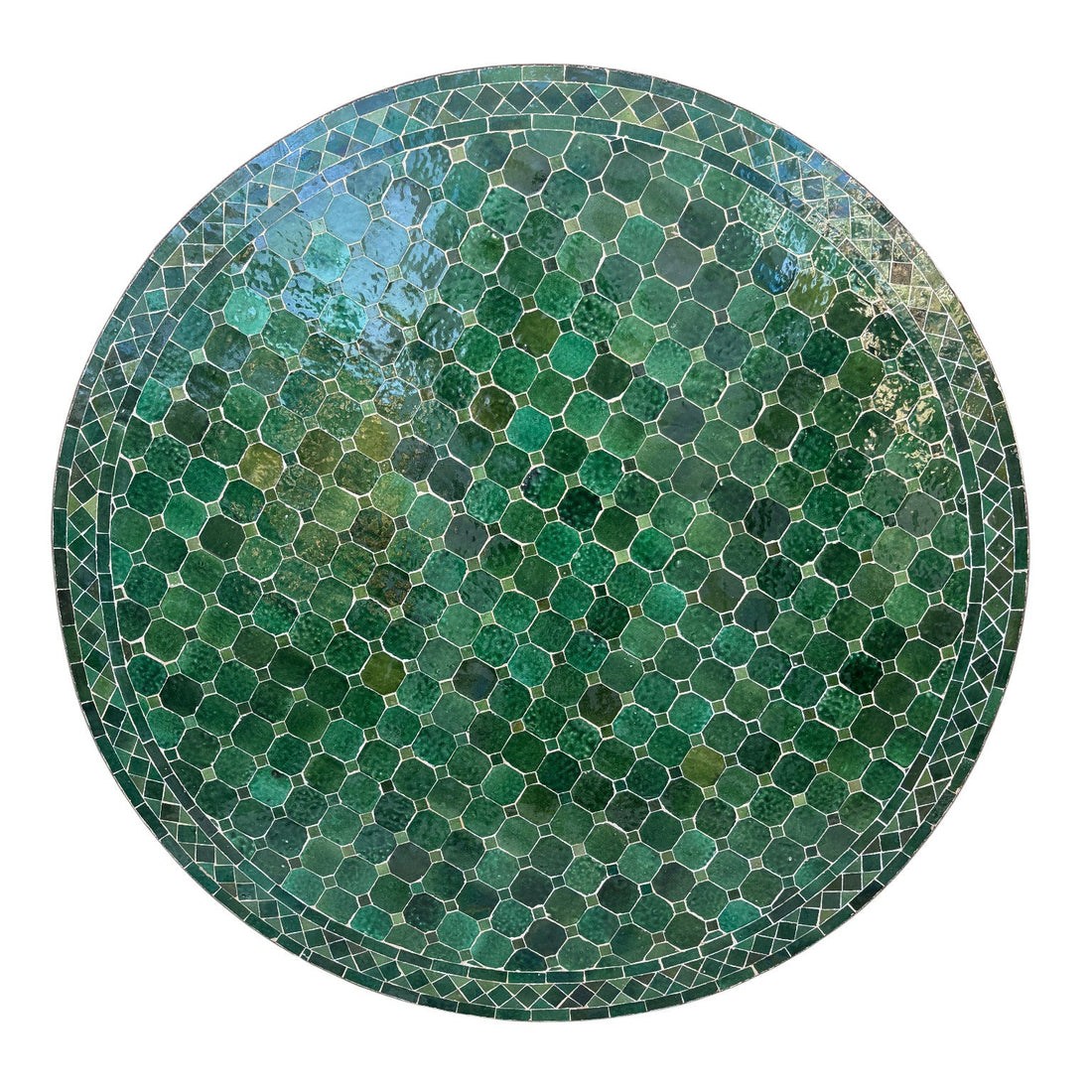 48" Green Mosaic Tile Table Top