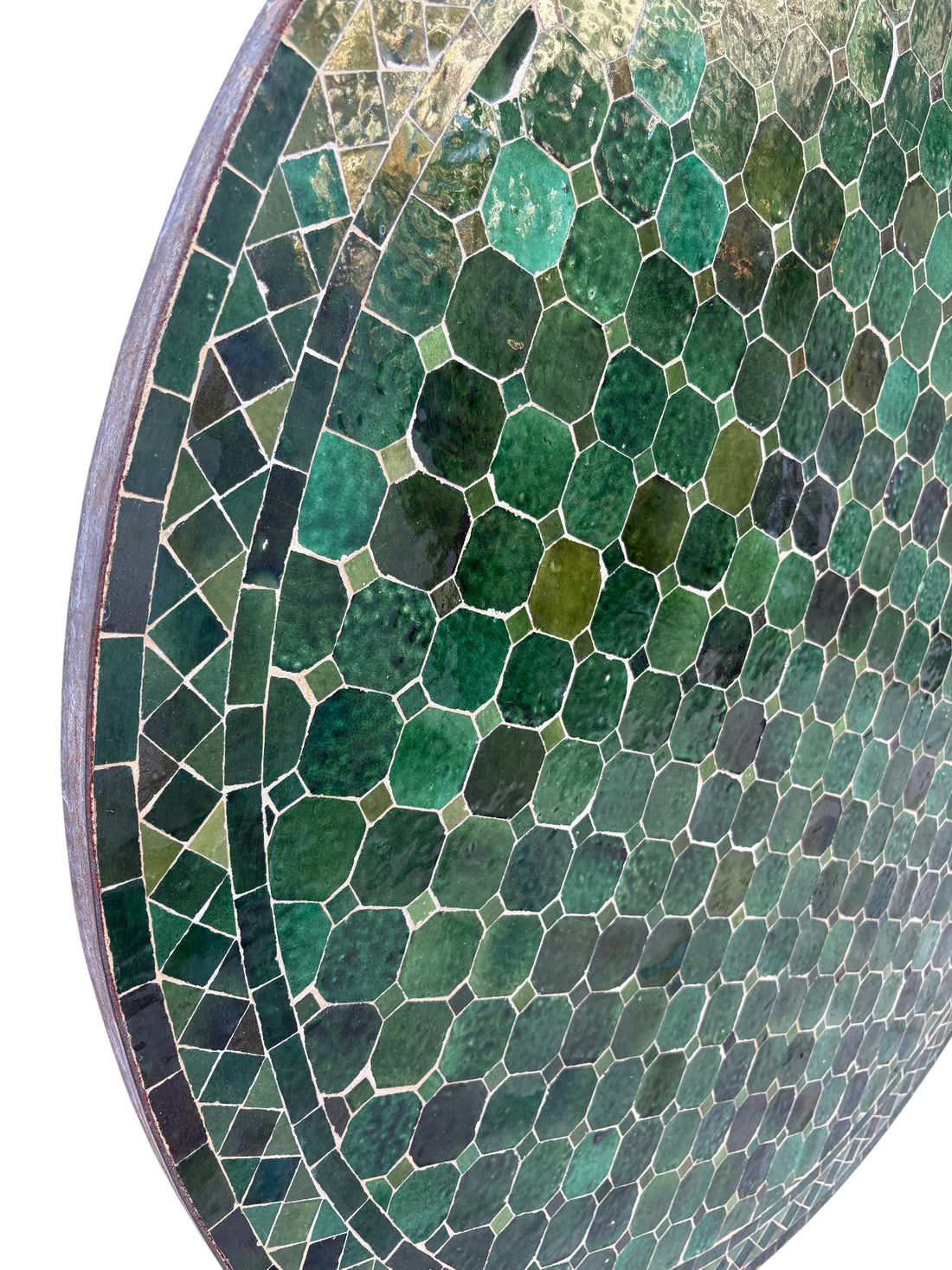48" Green Mosaic Tile Table Top