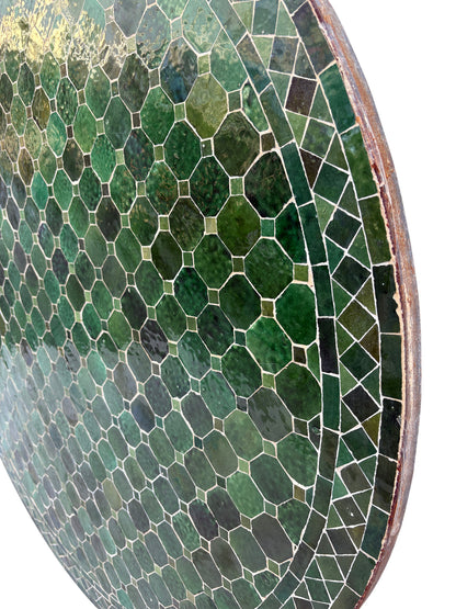 48" Green Mosaic Tile Table Top