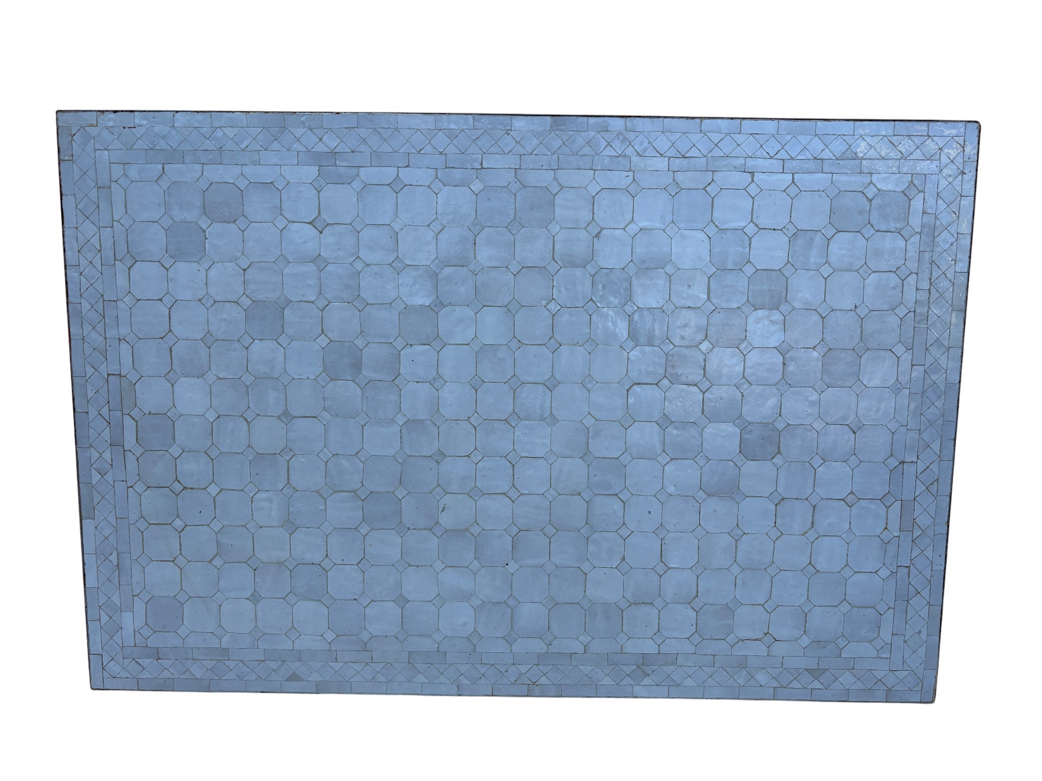 32"W x 48"L Off-White Rectangular Mosaic Tile Table Top