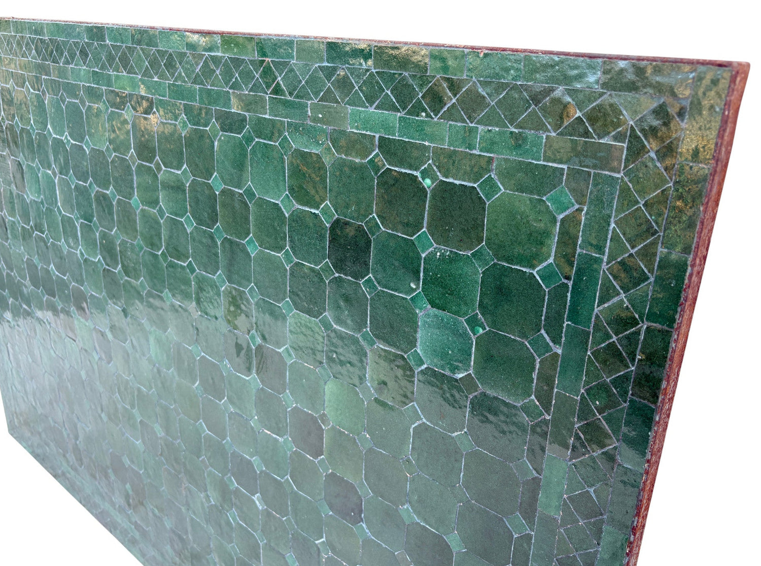 32"W x 48"L Green Rectangle Mosaic Tile Table Top