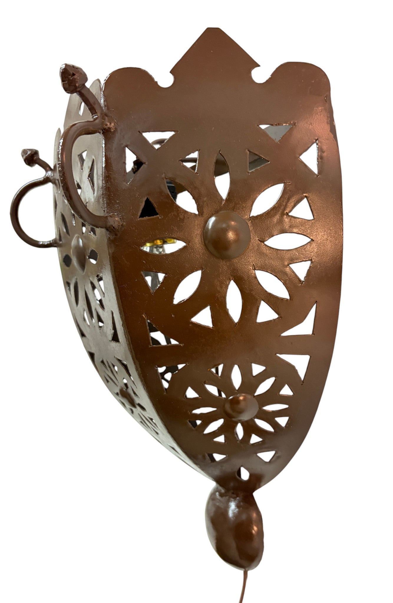 Curved Artisanal Wrought Iron Sconce