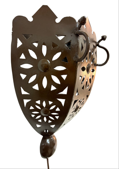 Curved Artisanal Wrought Iron Sconce