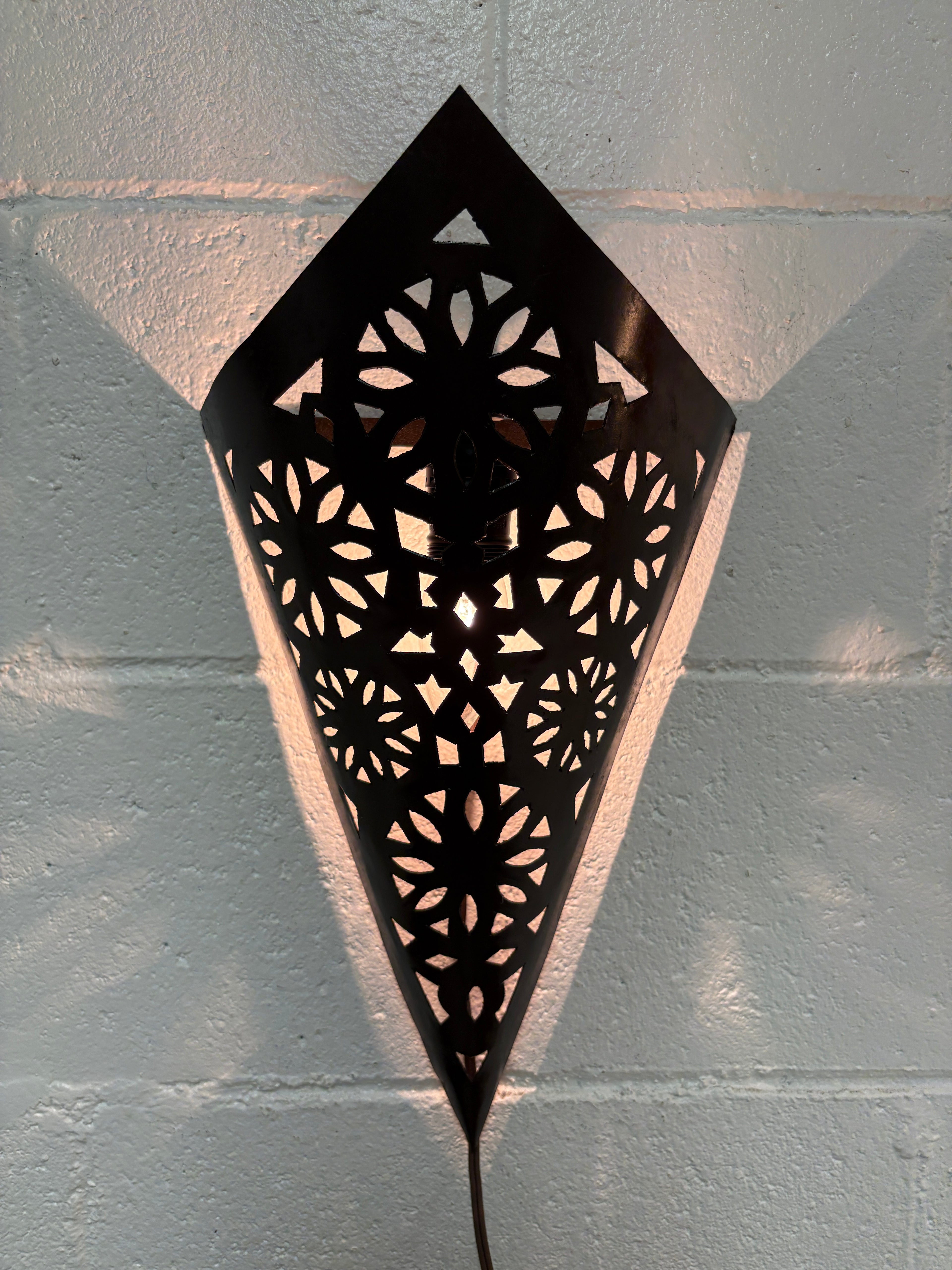 Moroccan Wrought Iron Sconce Light Fixture