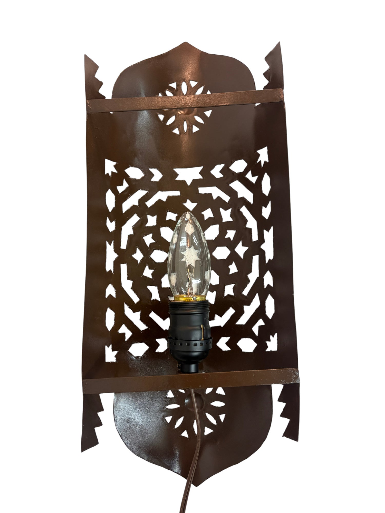 Artisanal Wrought Iron Sconce Light