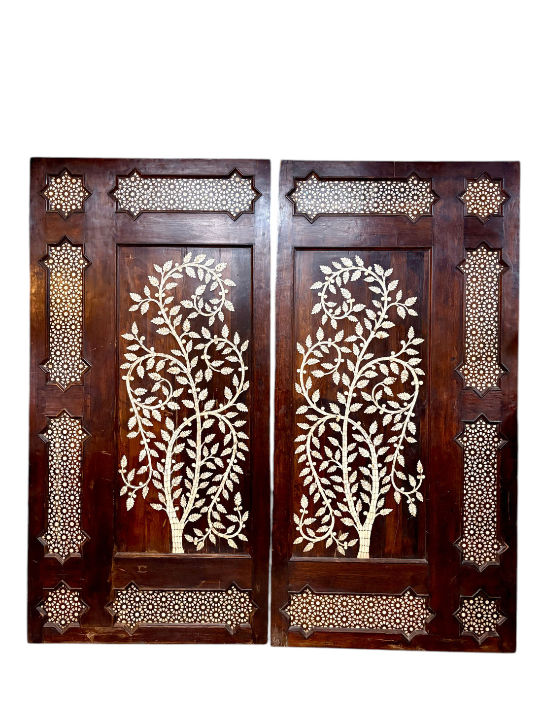 Grandiose Mother of Pearl Inlay Walnut Doors