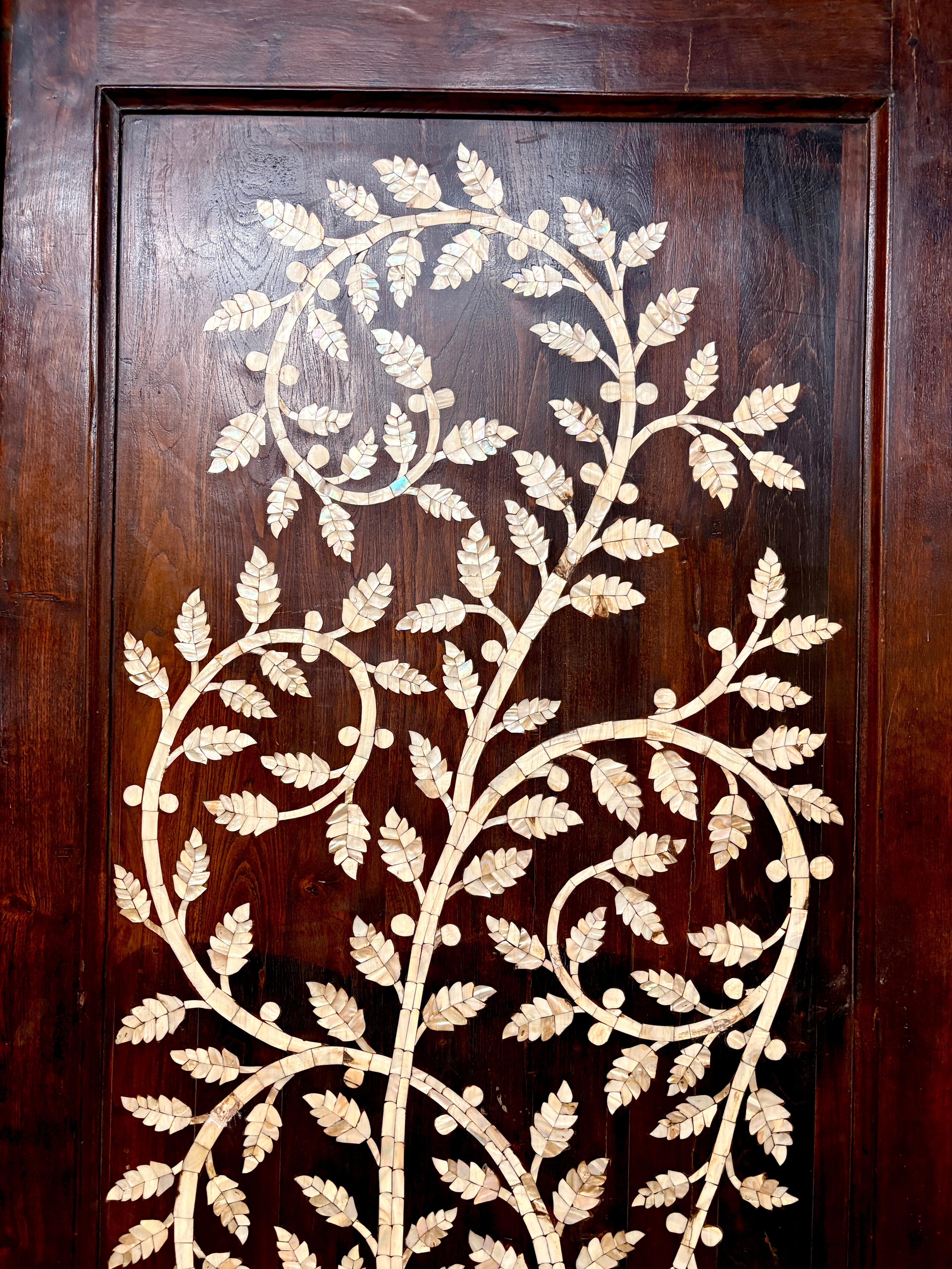 Grandiose Mother of Pearl Inlay Walnut Doors