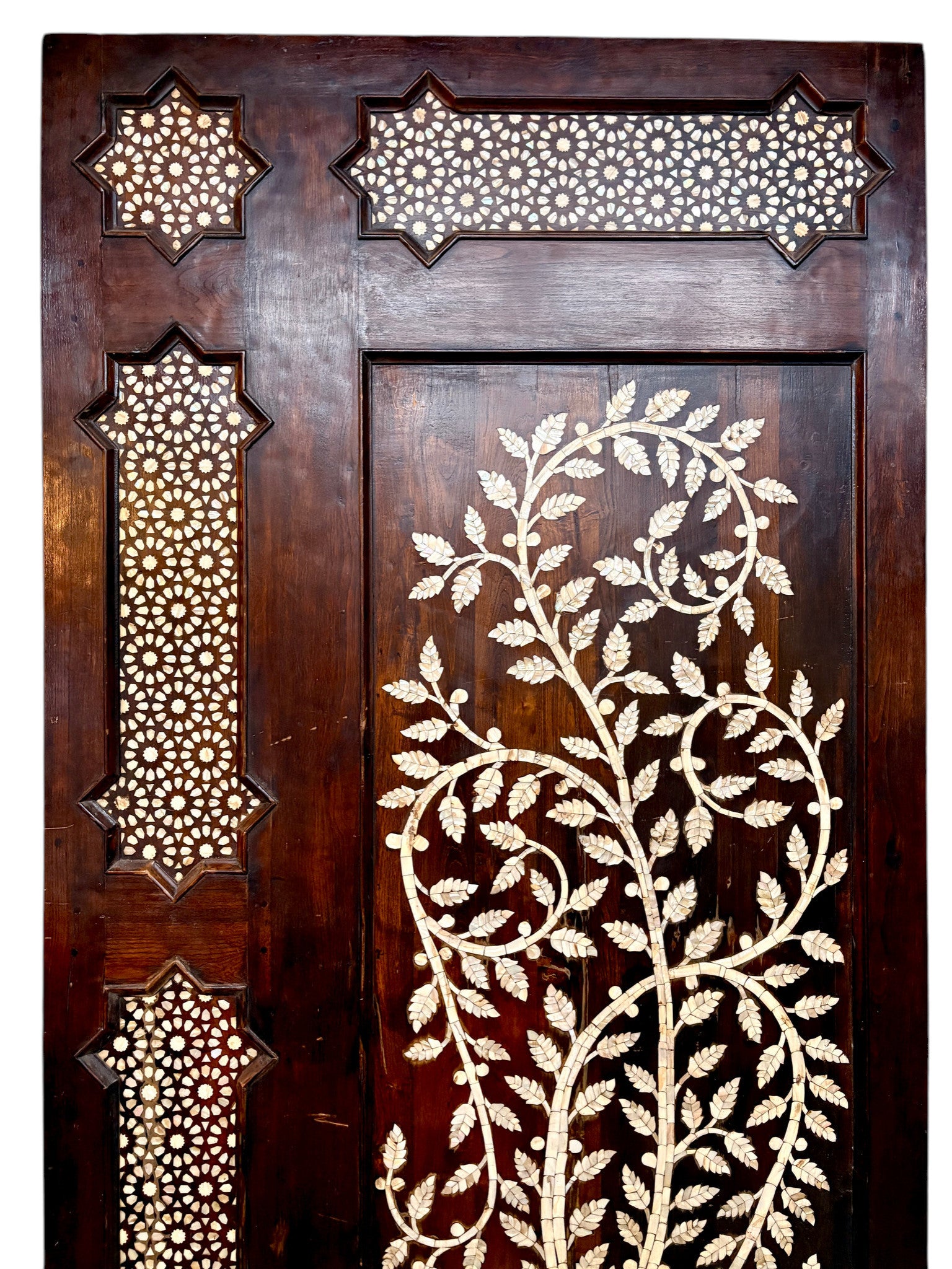 Grandiose Mother of Pearl Inlay Walnut Doors