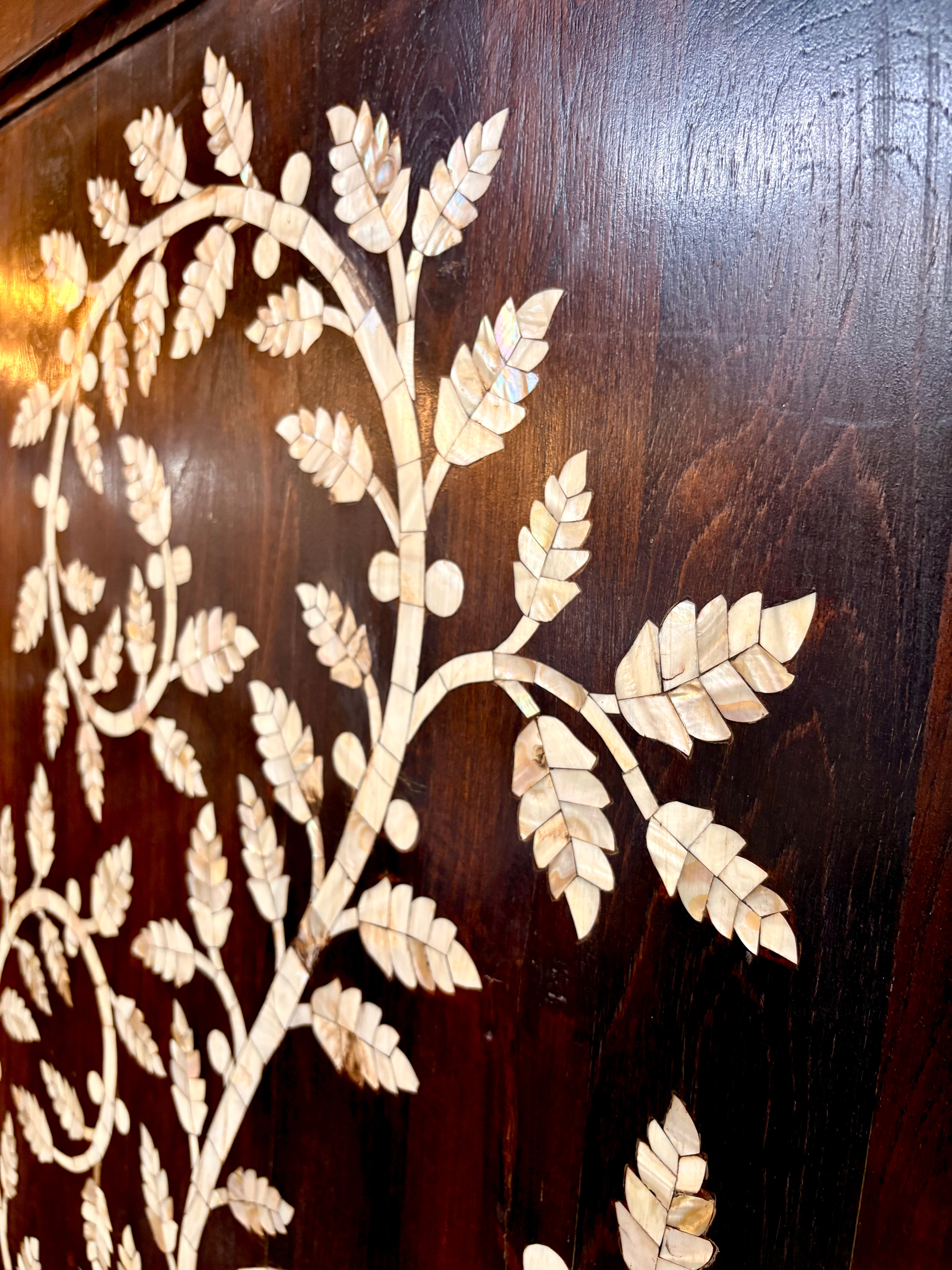 Grandiose Mother of Pearl Inlay Walnut Doors