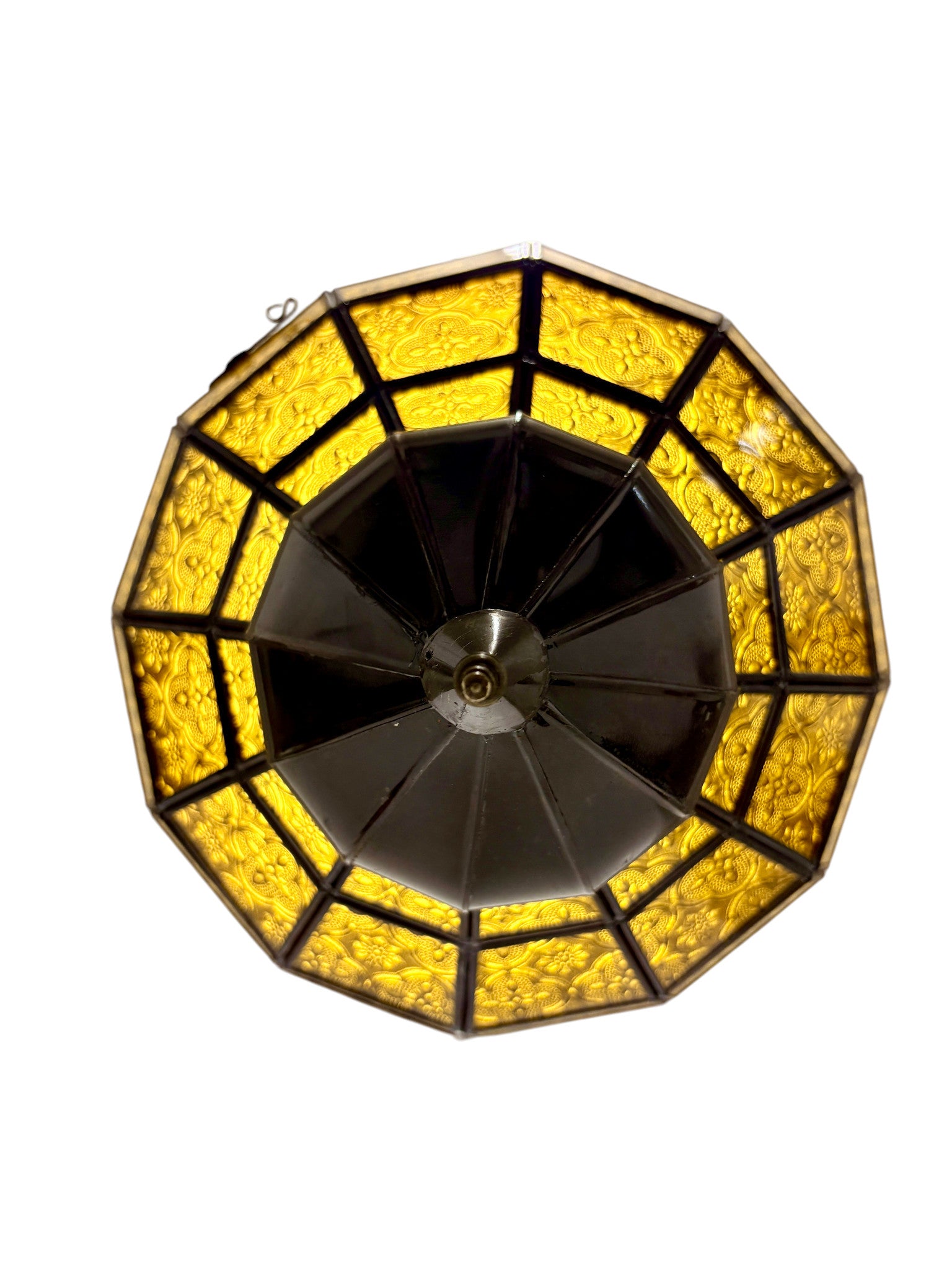 Embossed Stained Glass Oblong Lamp