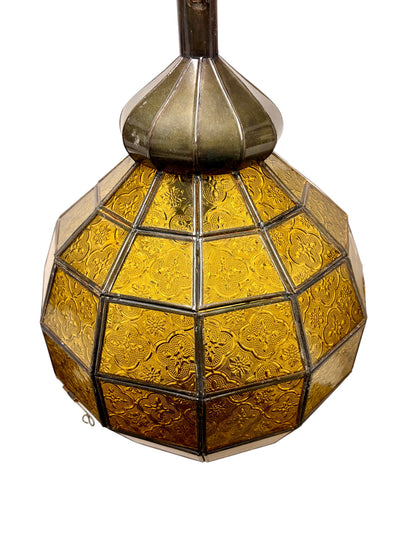 Embossed Stained Glass Oblong Lamp