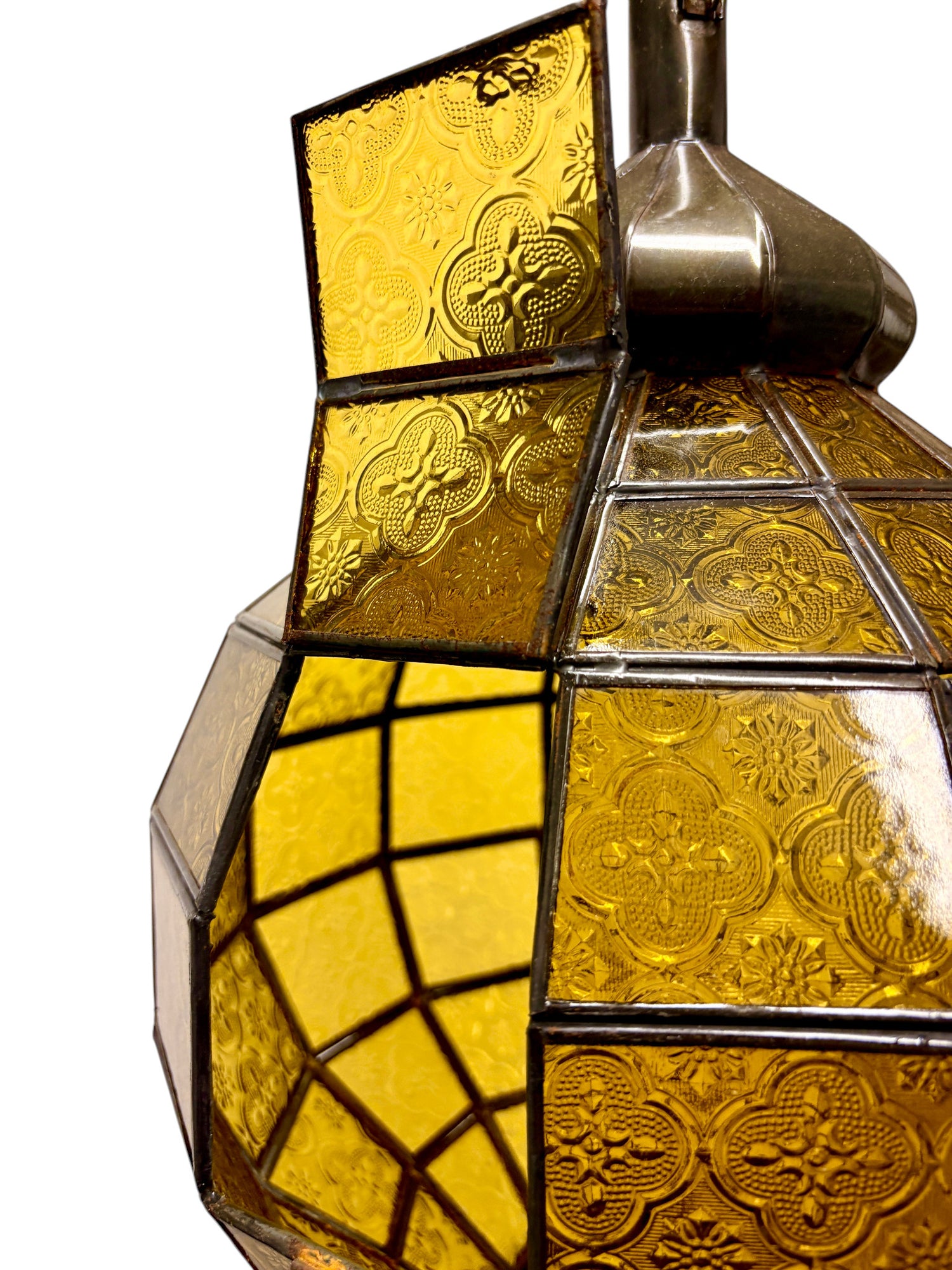 Embossed Stained Glass Oblong Lamp