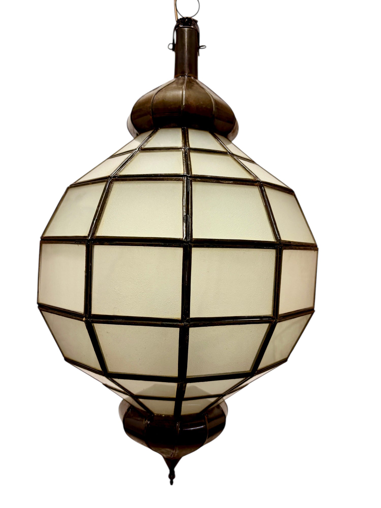 Embossed Stained Glass Oblong Lamp