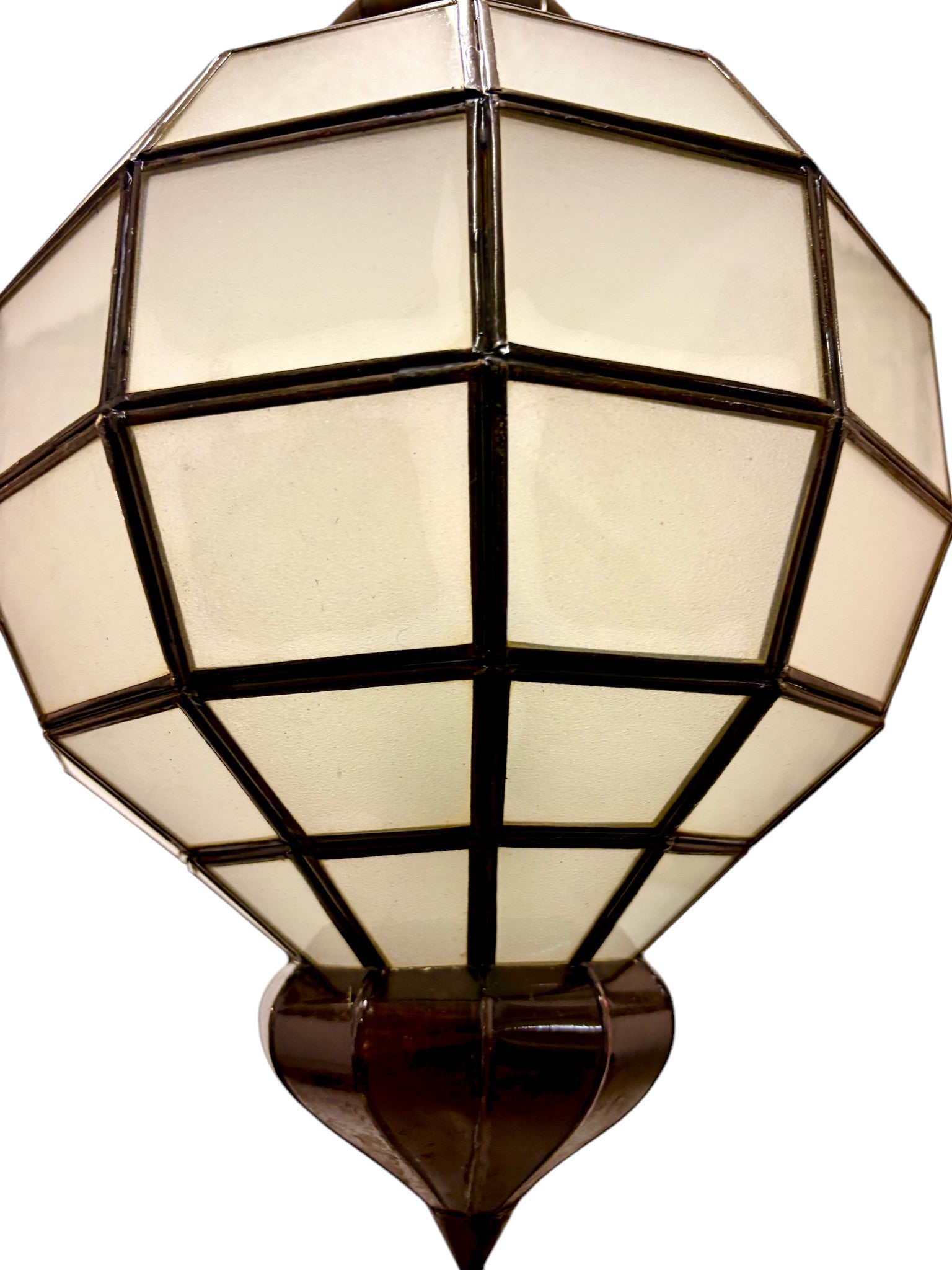 Embossed Stained Glass Oblong Lamp
