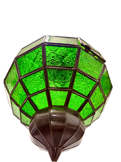 Embossed Stained Glass Oblong Lamp