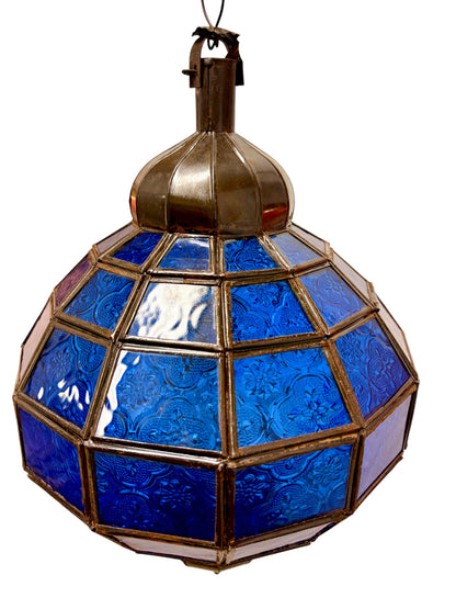 Embossed Stained Glass Oblong Lamp