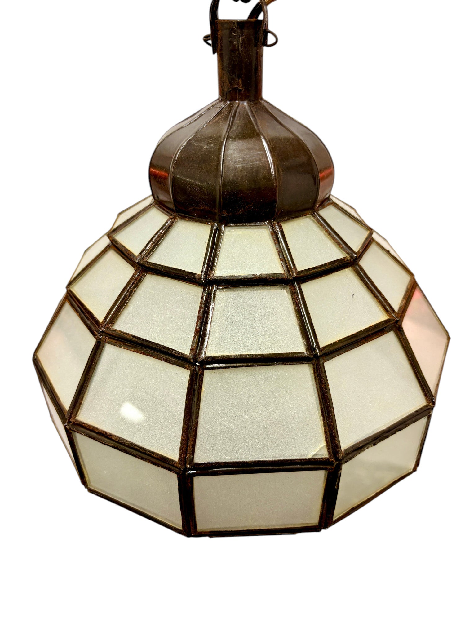 Embossed Stained Glass Oblong Lamp