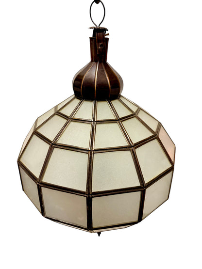 Embossed Stained Glass Oblong Lamp