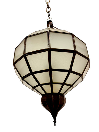 Embossed Stained Glass Oblong Lamp