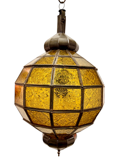 Embossed Stained Glass Oblong Lamp